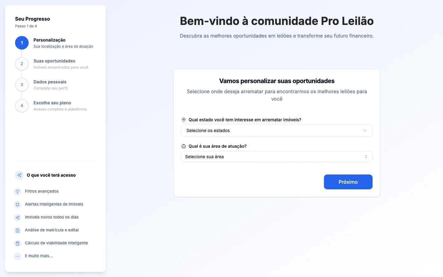 O primeiro passo das boas-vindas, Personalização.