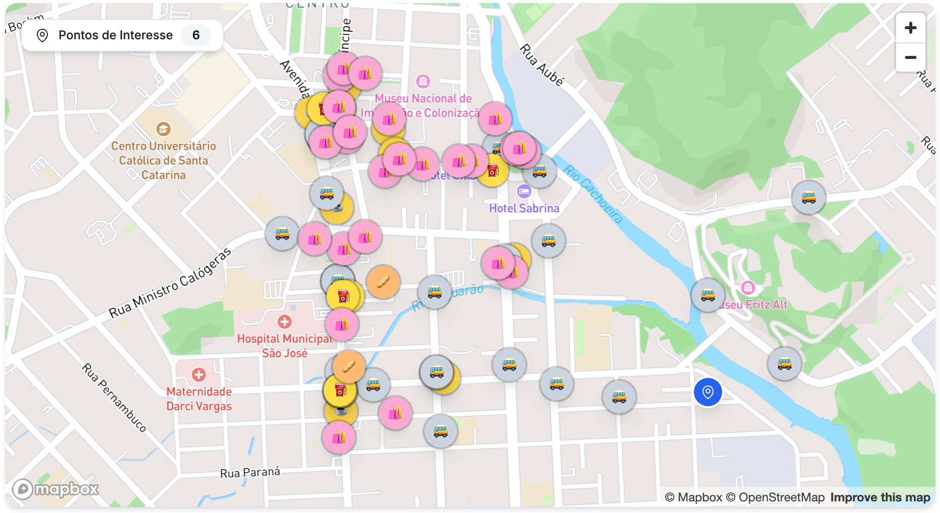 Mapa com localização do imóvel